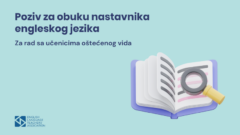 Poziv za obuku nastavnika engleskog jezika za rad sa učenicima oštećenog vida