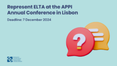 Represent ELTA at the APPI Annual Conference in Lisbon