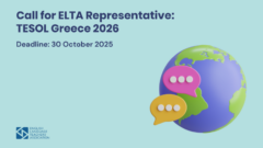 Call for ELTA Representative: TESOL Greece 2026